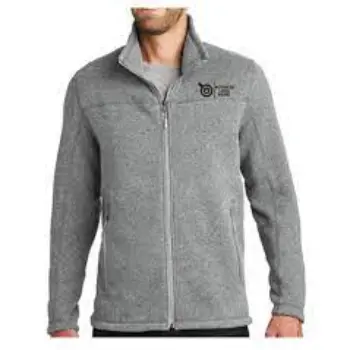 Melange Grey Full Sleeve Fleece Jacket 